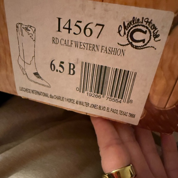 Charlie 1 Horse Western Heeled Boots - Red - Picture 2 of 4